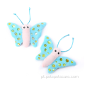 Brinquedo de animal de estimação com asas de papel em forma de borboleta fofa